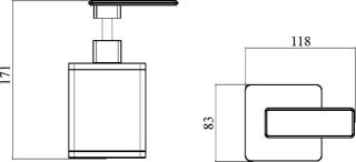 Дозатор Boheme чёрный/золото 10969-B-G